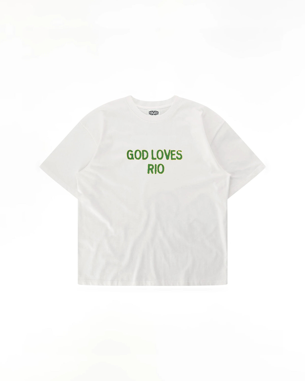God Loves Rio tee, front